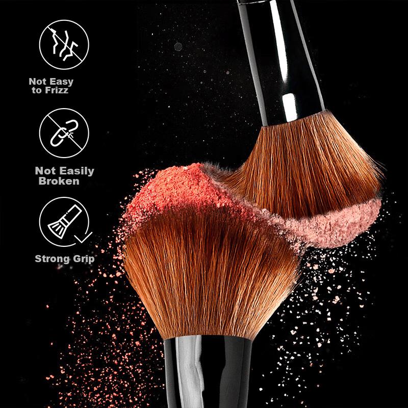 AOLANLA Makeup Brush Set, Including Loose Powder and Eyeshadow Brushes, Beginner-Friendly, Beauty Tools, 9 Pieces