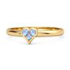 Moonstone Heart Cluster Ring - 925 Sterling Silver Gold Vermeil