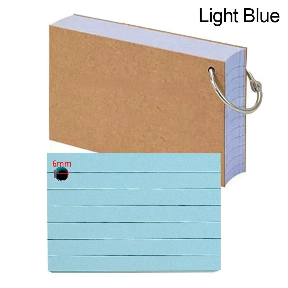 Portable A8 Binder Memo Book Loose-Leaf Horizontal Line Flash Cards With Cover Revision Cards