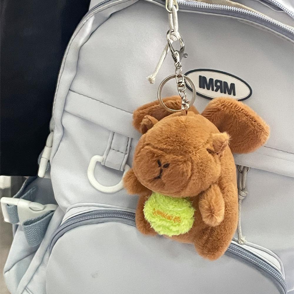Pull Rope Capybara Plush Keyring Wings Trembling Capybara Plushie Doll Birthday Gift