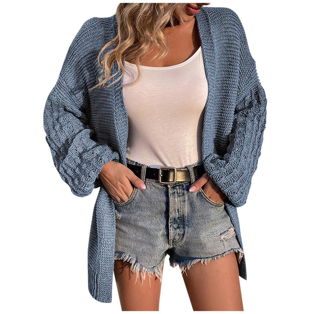 Женская мода вскользь 2022 вязаный однотонный кардиган с капюшоном-свитер пальто