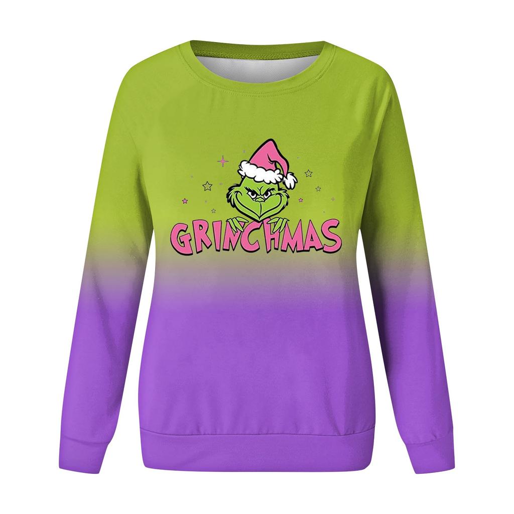 Women's Fashion Casual Long Sleeve Pullover Hooded Halloween Printed Sweatshirt