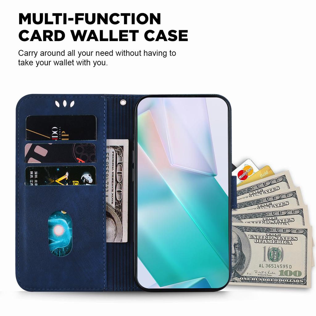 For Honor 400 Pro 5G (Global) Wallet Case Tiger Imprint Leather Shockproof Phone Cover with Wrist Strap
