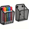 1pc Stainless Steel Magnetic Mesh Pencil Holder: Organize Your Office Or Home with Style