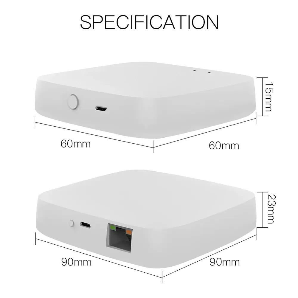 Tuya ZigBee Smart Gateway Hub Bridge SmartLife APP Wired and Wireless House Remote Controller Compatible with Alexa Google Home