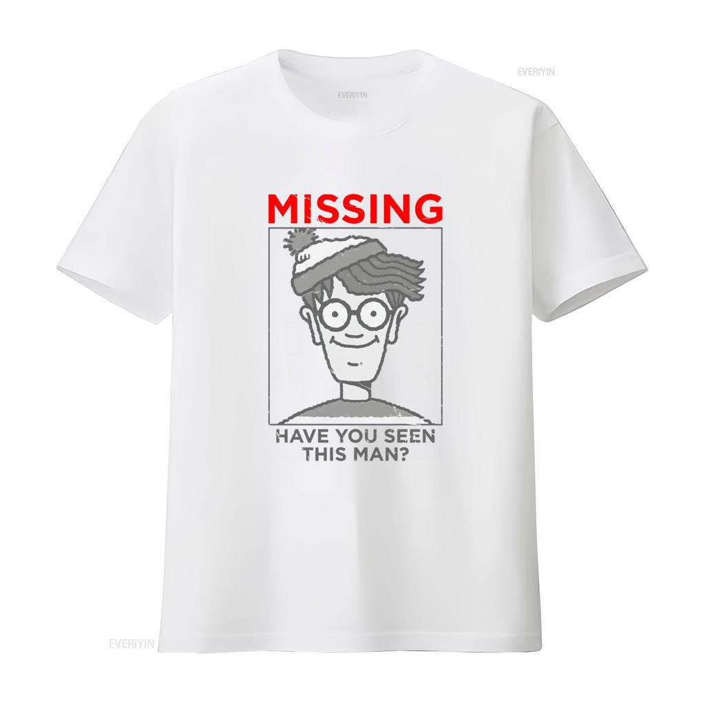 Wheres Waldo Missing Licensed Adult T Shirt Fun Nostalgic Design vintage Washed Unisex graphic Casual fashion Breathable Soft