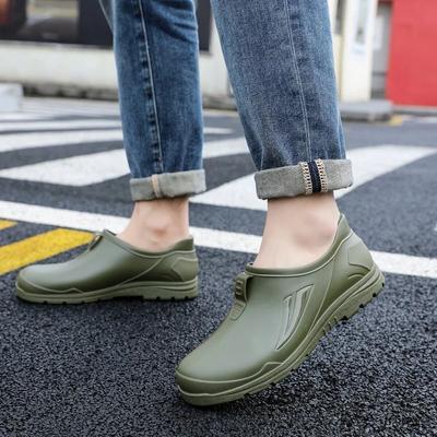 Мужская обувь для походов на открытом воздухе, нескользящая, резиновые сапоги для рыбалки, черная рабочая обувь, прочная, водонепроницаемая, резиновая обувь для рыбалки 40-43