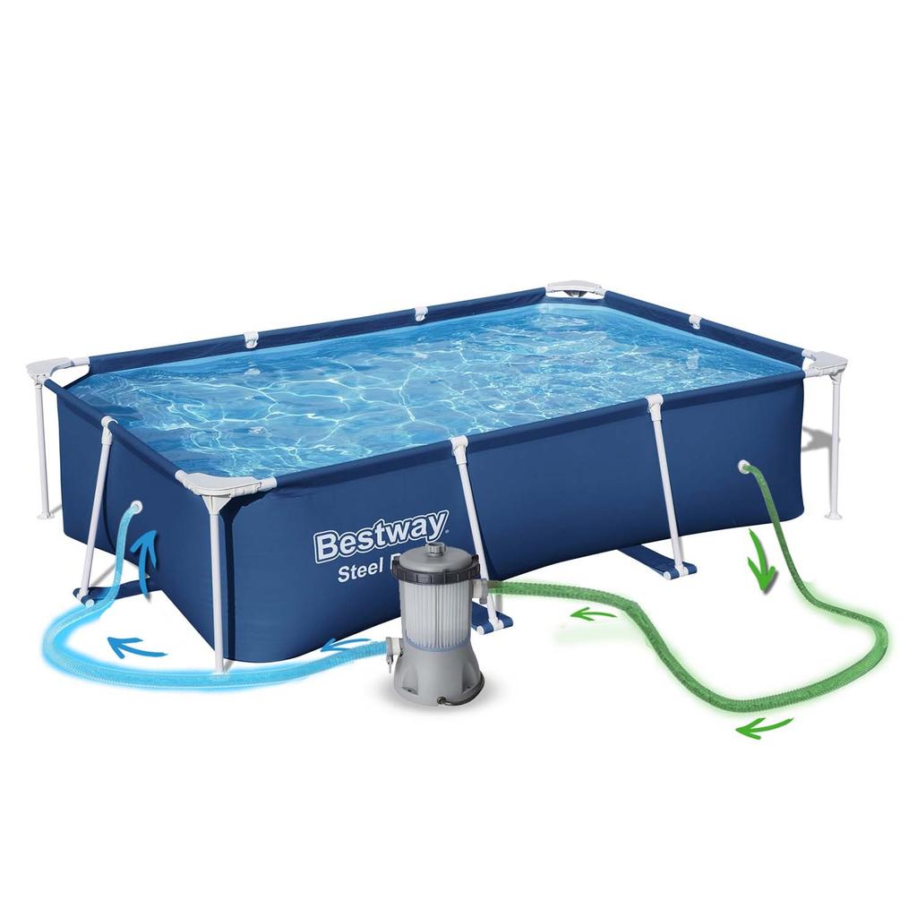Каркасный садовый бассейн 259x170x61 см Набор 15-в-1 Bestway 56403N