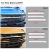 Front Center Grille Grill Cover Trim for Ford Bronco +White ABS Accessories