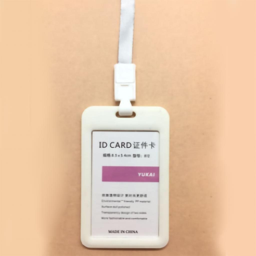 Значок сотрудника, двухсторонний, прозрачный, держатель для бейджа со шнурком