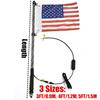 3/4/5FT RGB IP67 Waterproof Bendable Remote Control Multi-color Super Bright Flagpole Lamp Light LED Whip Light for SUV ATV UTV RZR