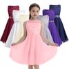 Kids Girl's Sleeveless Lace Dress Junior Bridesmaid Wedding Flower Girl Dress Dance Prom Gown