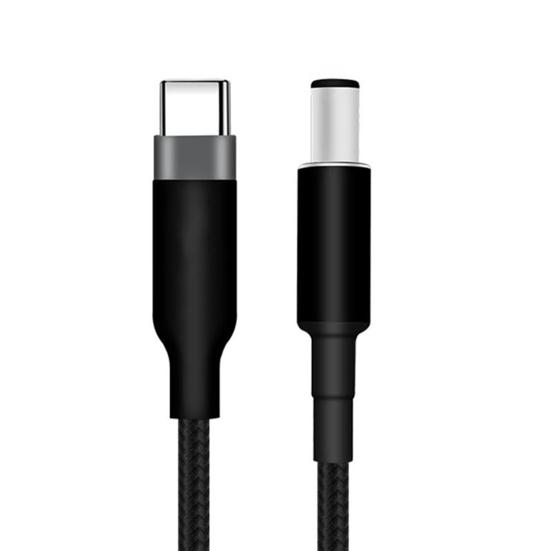 Шнур питания для ноутбука с быстрой зарядкой, наконечник USB C на DC 7.4x5.0 мм, 20 В, для зарядки ноутбуков, плетеный провод
