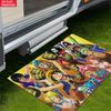 Anime Straw Hat Crew Party Doormat, Cartoon Character Non-slip Floor Mat, Decorative Entrance Rug for Home Living Room Bedroom