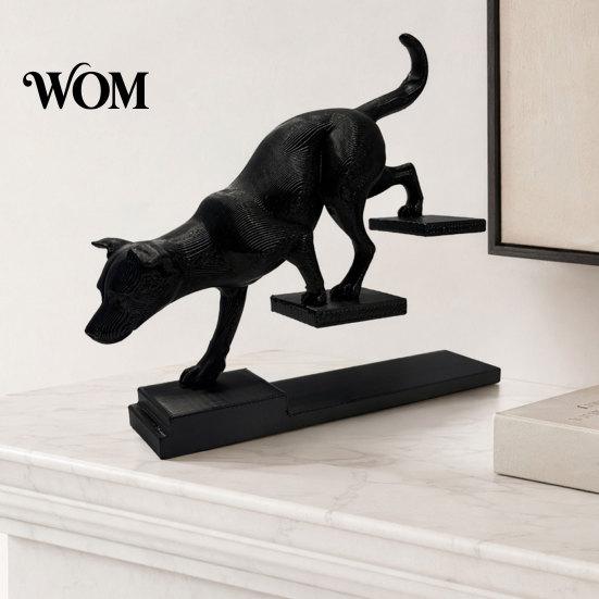 Artistic Tension Home Accent 3D Printed Cat Dog Figurine, Stair Animal Sculpture, Shape Figurine Cat/Dog Stepping Desktop Ornament Gift
