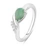 Silver Ring with Natural Emerald 1.036ct (2111542) 2.44 Gr. 925 Samples 18 Size
