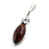 [N2176] - Silver Pendant 'Inspiration' Amber (rhodium-plated) - 30x8 Mm