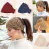 1PC Houndstooth Knitted Wool Headband Women's Fashion Wide-brimmed Retro Headband Turban Hair Accessory
