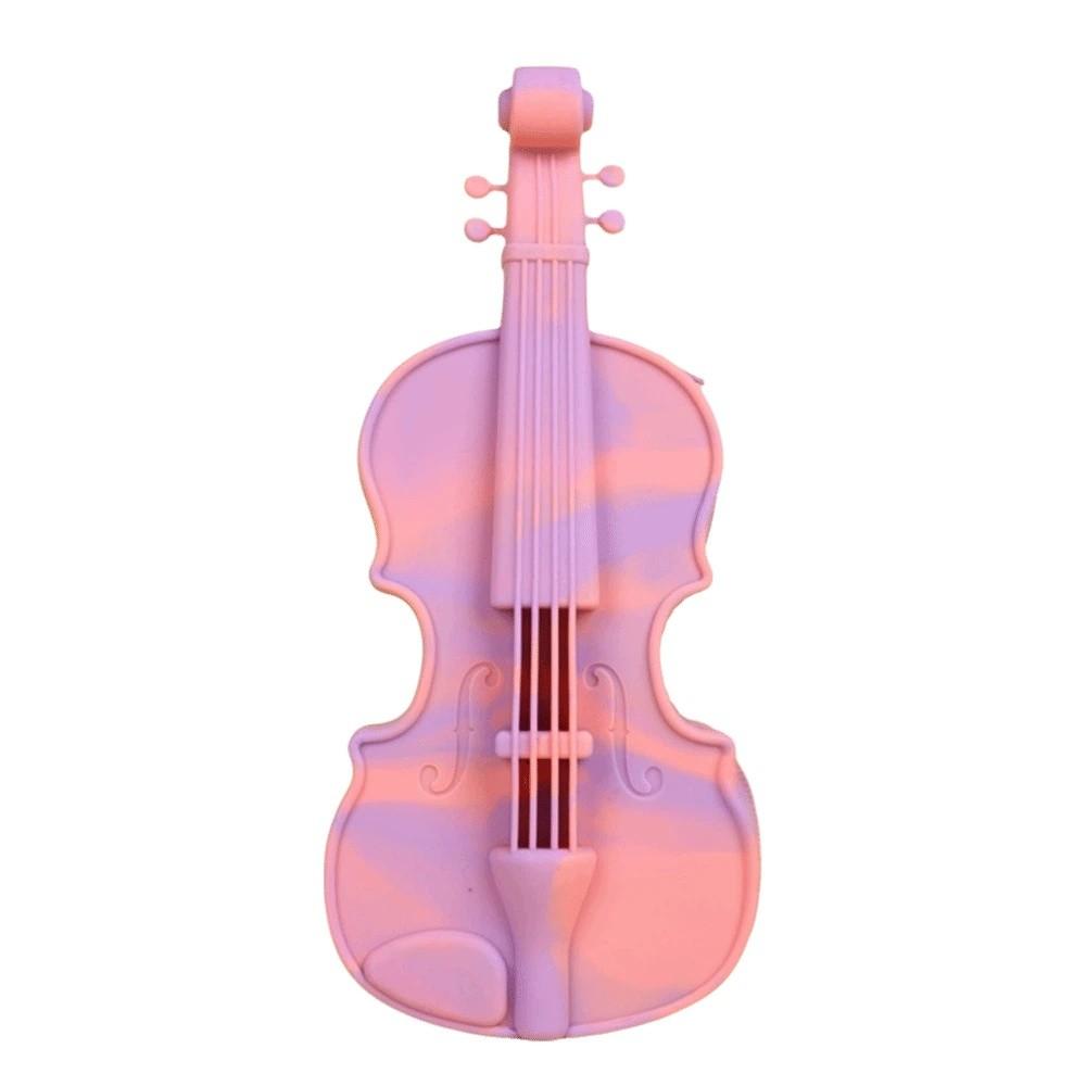 Cute Design Musical Note Cutouts Lightweight Silicone Pen Box Gift Music Lovers Daily Storage