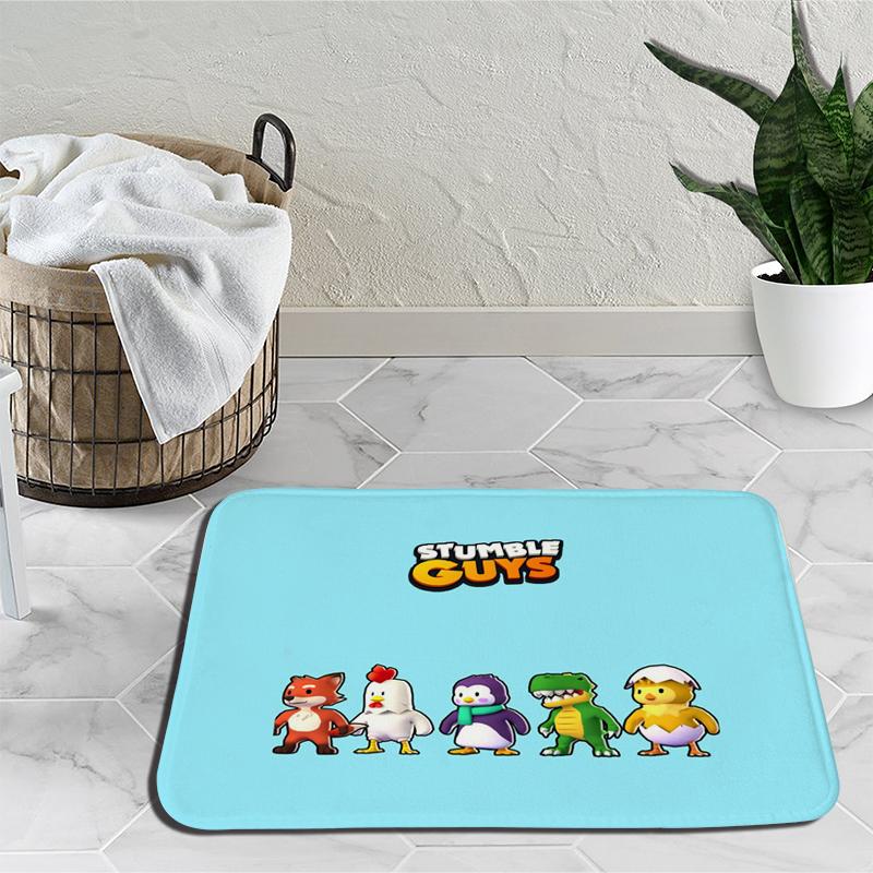 Ковер с героями мультфильмов Stumble Guys, ковер для игр, украшение для спальни, коврик для йоги, аниме, уличный ковер, нескользящий ковер, подарок на день рождения