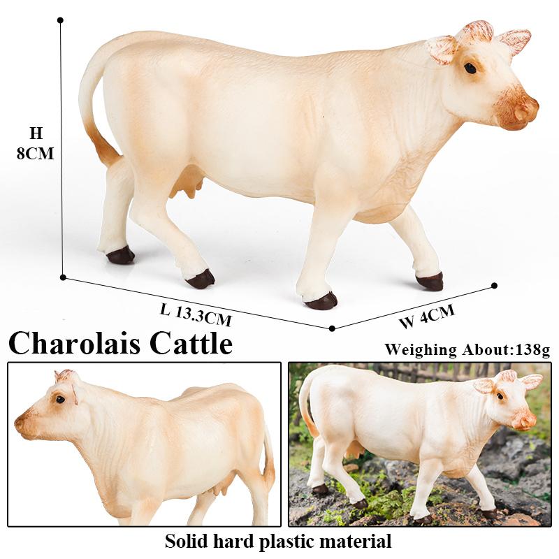Oenux Фермерские животные Бой быков Ковбой Симуляция Домашняя птица Крупный рогатый скот Теленок Бык Вол Бык Коллекция фигурок ПВХ Модель Игрушка Детский подарок
