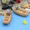 Пейзаж, аксессуары для кукольного домика, фигурка лодки, украшения для дома, искусственное весло, миниатюрный корабль
