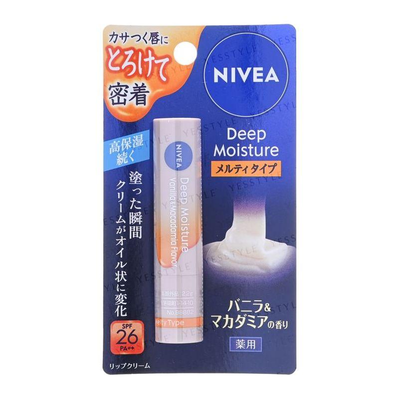 Nivea Япония - Глубокоувлажняющий тающий тип бальзама для губ SPF 26 PA++