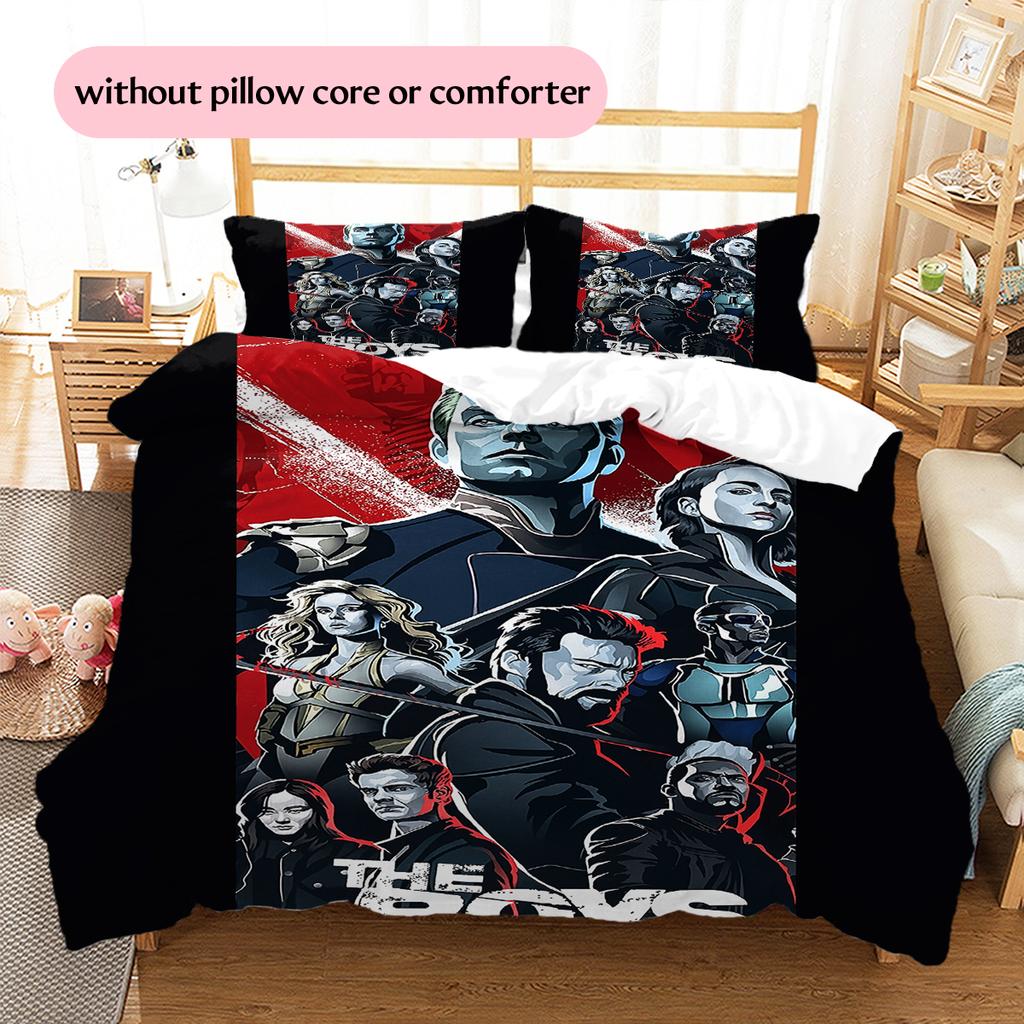 Постельное белье с рисунком «Мальчики» Домашний декор Подарок на день рождения (1 пододеяльник + 2 наволочки, без наполнителя)