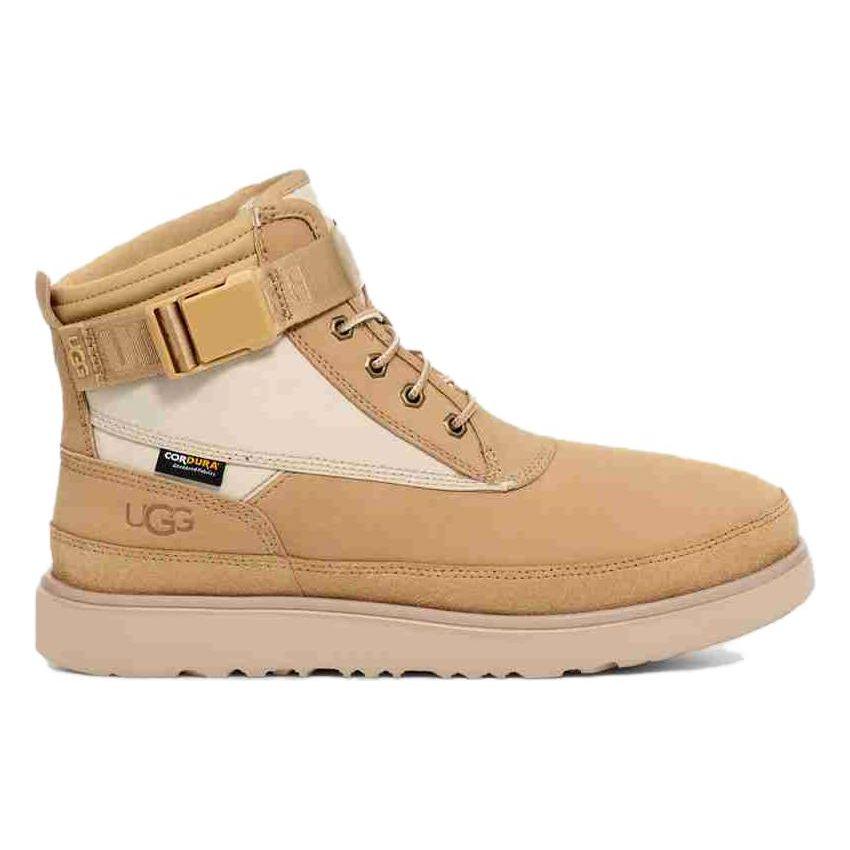UGG Highland Utility Strap Suede Round Toe Lace-Up High-Top Sneakers Men Sneakers Brown 1143985-SSAL