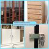 Stainless Steel Padlock Clasp Gate Hasp Staple Door 90 Degrees Latches Lock Shed Latch Household Burglar-Proof Hardware