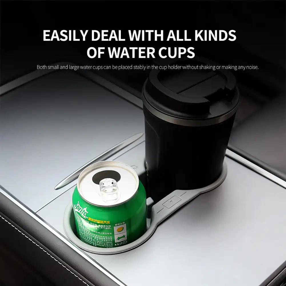 2024 Подстаканник для Tesla Model 3 Y Аксессуары для интерьера Центральная консоль Нескользящий силиконовый вкладыш для стакана с водой Держатель для телефона