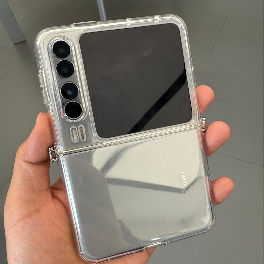 Прозрачный силиконовый чехол-браслет Huawei PuraX для Magic V2 Flip - Защита от отпечатков пальцев.