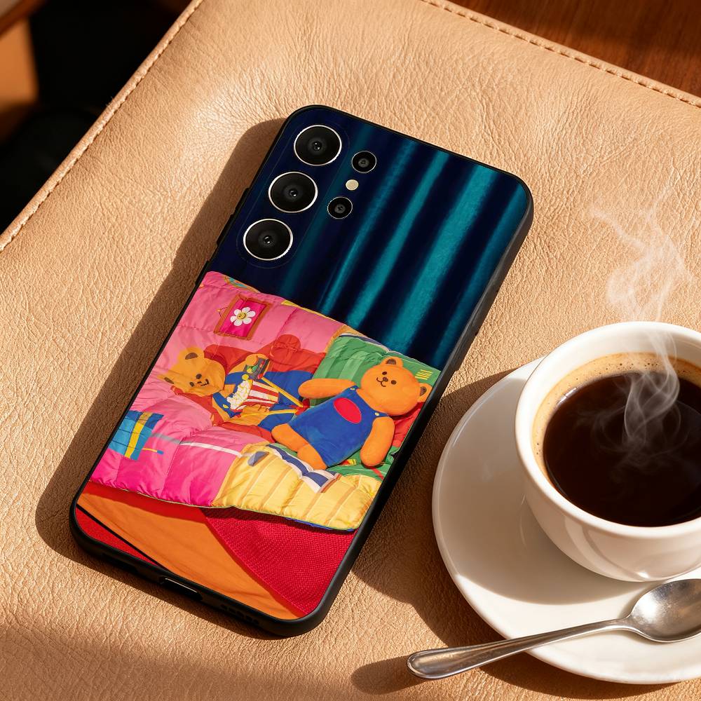 МИЛЫЙ Чехол для телефона W-Wiggle C-Cookie Для Samsung S26,S25,24,23,22,30,21,10,9,Ultra,Plus,Lite,Черный Мягкий Чехол