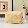 Large Capacity Cosmetic Organizer Bow Coin Purse New Quilted Makeup Bag  Women