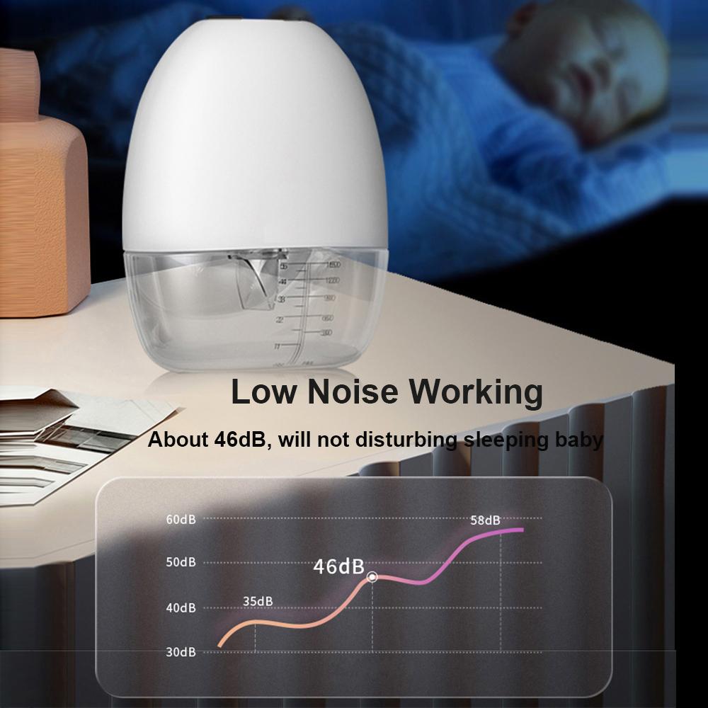 Переносной молокоотсос Электрический молокоотсос без помощи рук со светодиодным экраном для грудного вскармливания 4 режима 9 уровней всасывания Низкий уровень шума с сбором молока на 150 мл