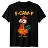 F-CAW-F Саркастичная футболка с мемом про курицу Смешная готическая футболка на Хэллоуин для взрослых#5