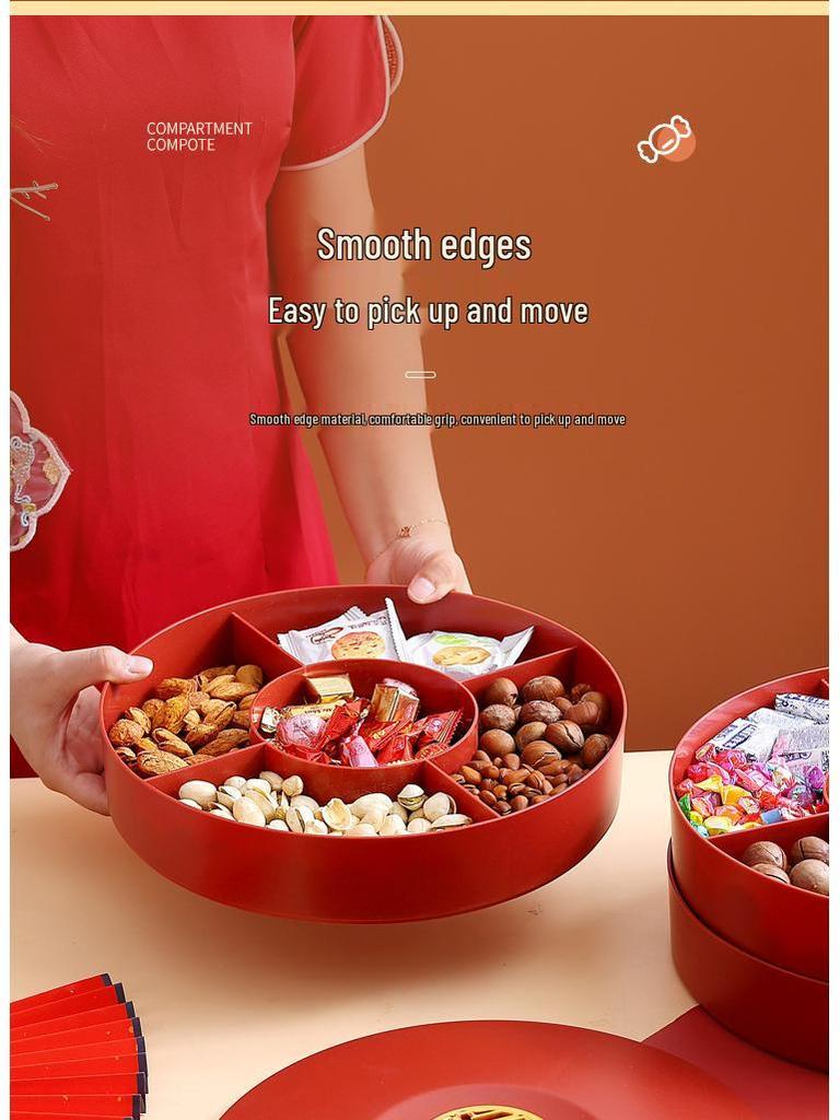 Дом Гостиная Коробка для демонстрации фруктов и закусок - Праздничная фруктовая тарелка и конфетница