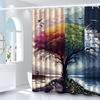Four Seasons Tree Waterproof Mildew-Resistant Shower Curtain - Artistic Design for a Nature-Inspired Bathroom Décor Experience