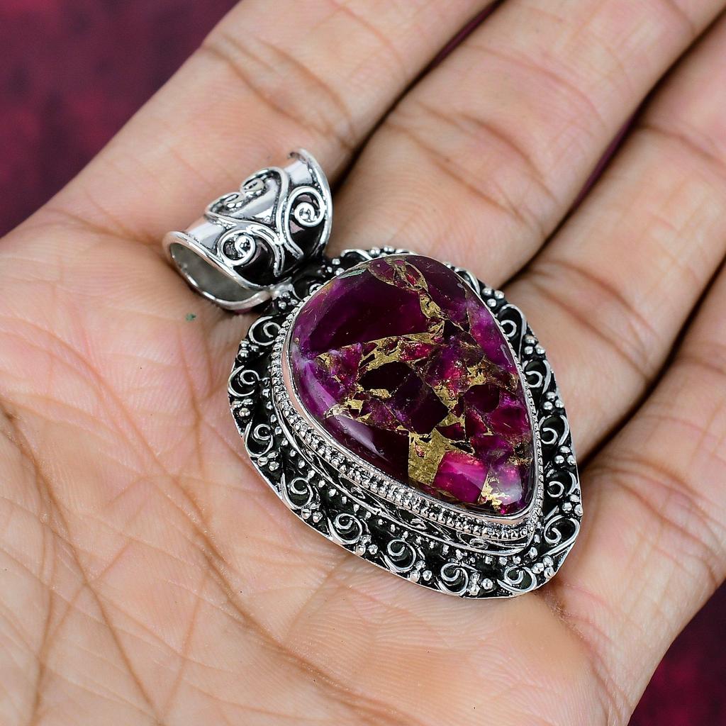 Медный Турмалин Ручной работы Подвеска с драгоценным камнем, 925 Проба Стерлинговое Серебро Красивое Подвесное Ювелирное Изделие