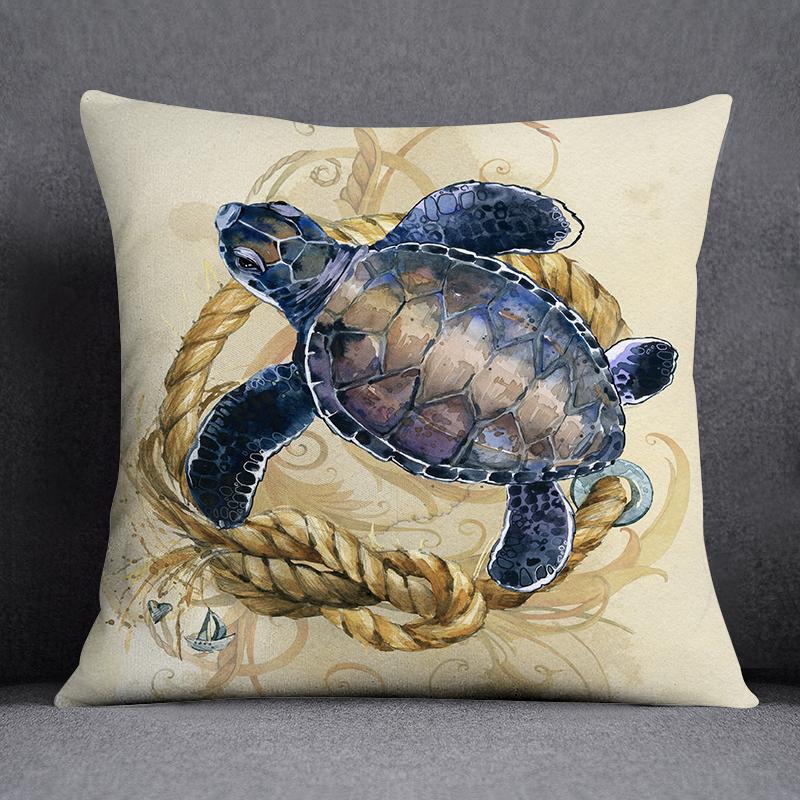 Наволочка с изображением морского животного и русалки, украшение для дома, квадратная наволочка, украшение для дома и офиса, наволочка