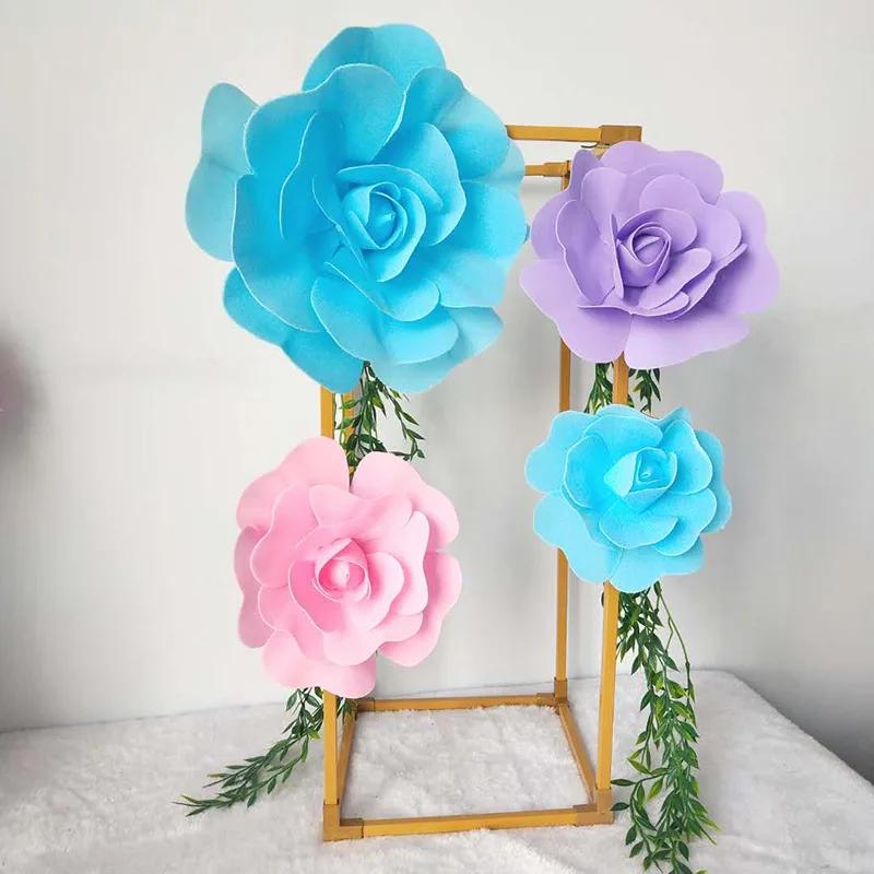 Large Rose PE Foam Flowers Wedding Flower Wall Backdrops Decor Nursery Wall Decor Fleur Artificielle Mariage Boda Rosa Flore