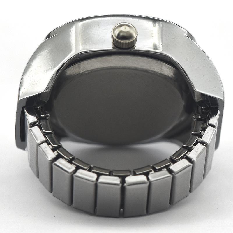 Ring Quartz Watch Creative Alloy Shell Finger Square Dial Couple Men And Women