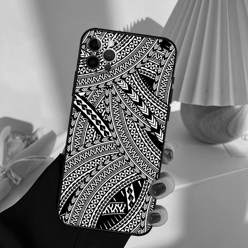Маори Племенной Самоанский Полинезийский Чехол Для Телефона Для iPhone 14 16 15 11 12 13 17 Pro Max 13 mini 15 16 Plus 16e 17 Air Cover Funda