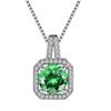 New Female 925 Sterling Silver Gemstone Zircon Cz Party Wedding Women Charm Choker Pendant Necklace Ladies Bridal Jewelry