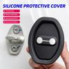 Защитная накладка на дверной замок автомобиля, силиконовая, звукопоглощающая, амортизирующая, защитная крышка дверного замка, универсальная резиновая накладка на дверной замок для моделей автомобилей