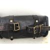 Motorcycle Side Pouch Bag Brown Black Leather Round Pouch Saddle Bags Panniers