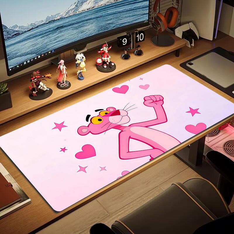 The Pink Panther Print Cushion Non-slip Laptop Tablet Big Mousepad XXL Mat Mini PC Playmat With Lock edge