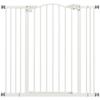 Extendable safety gate for dog 74-100 cm automatic closing pressure fixing without drilling white