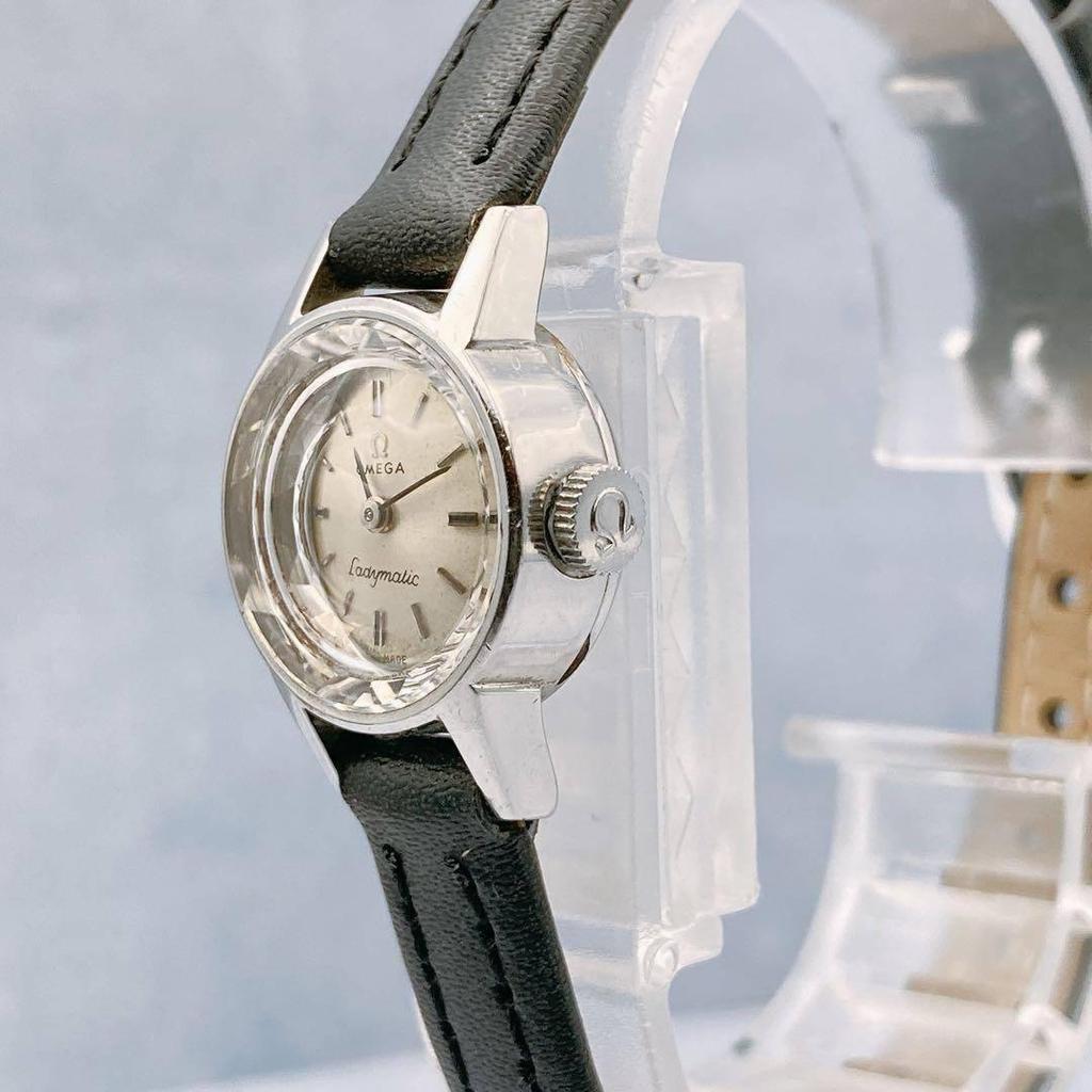 Б/У [Рабочий экземпляр] OMEGA Ladymatic Часы с ручным заводом Граненое стекло Новый ремешок Omega Ручные часы Ladymatic Винтаж