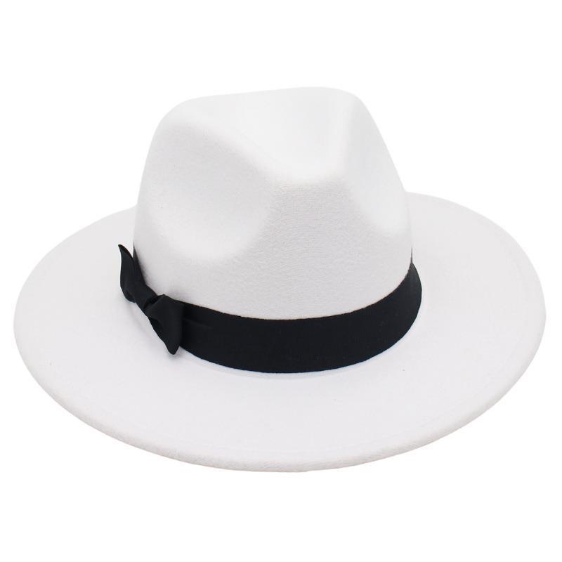 Винтажный цилиндр, бабочка, костюм, джазовая шляпа, мужская и женская, иностранная фетровая шляпа, шляпа Хепберн из твида